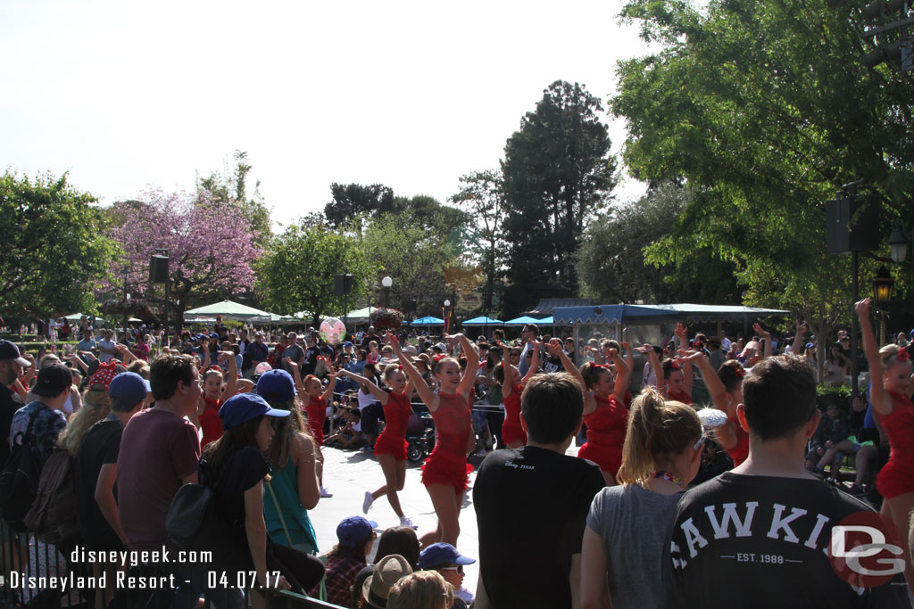 On my way back to DCA ran into a Dance the Magic pre-parade.  I was not in a good spot for a picture. 