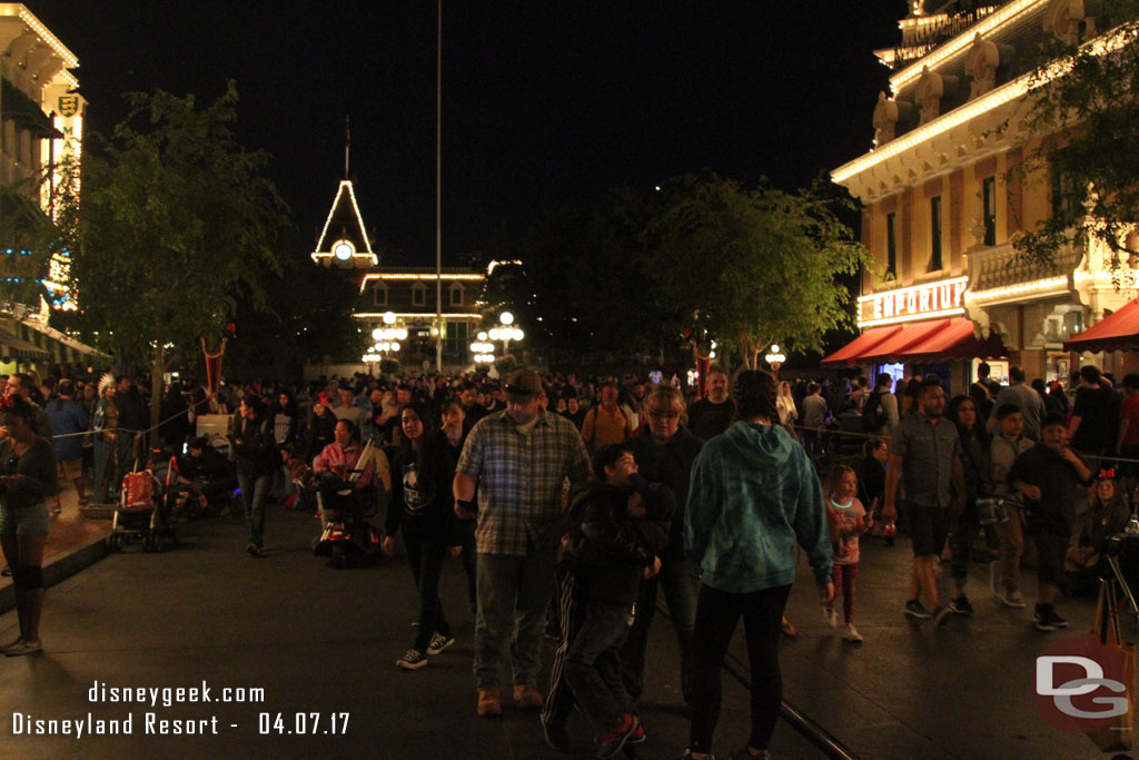 About 5 minutes before Remember Dreams Come True and Main Street was not jammed.