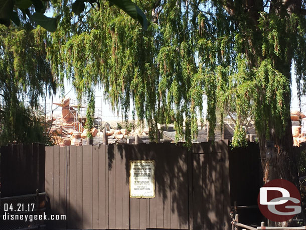 A check of the progress along the Big Thunder Trail.