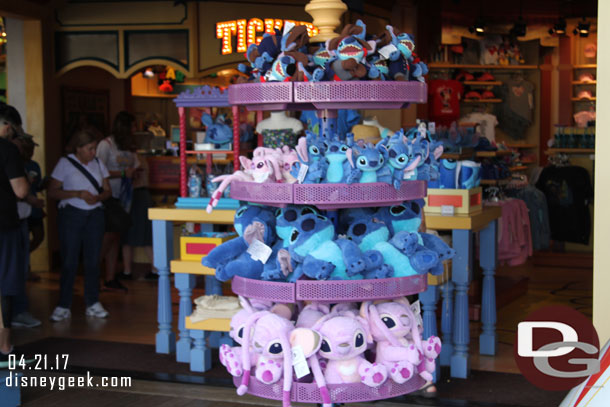 Angel and Stitch plush for sale.  I do not recall seeing Angel out before here.