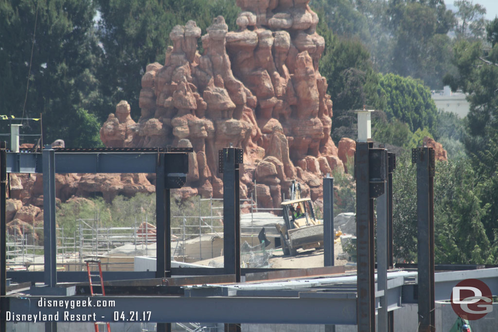 Dirt being moved around on the far berm.  Looks like they were backfilling.