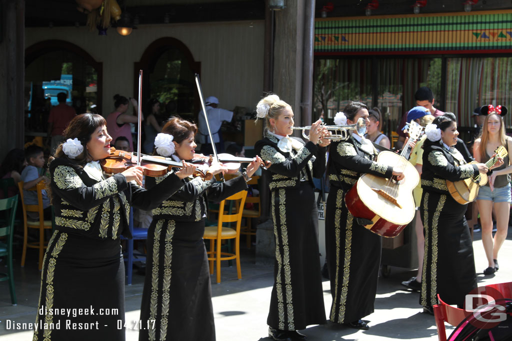 Mariachi Divas performing in the Wharf area.