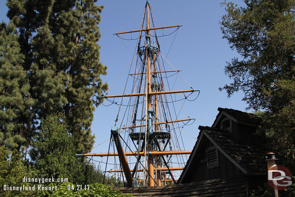 On the Columbia noticed some lights in the rigging now.