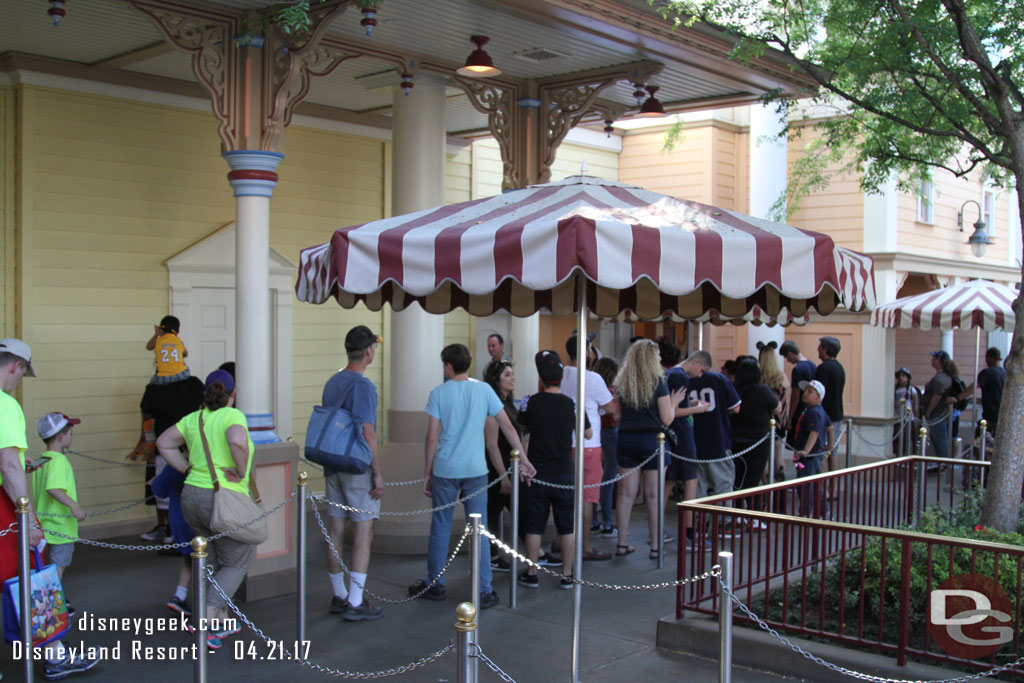 A slight FastPass return wait today.  This visit you picked up glasses at the merge point.