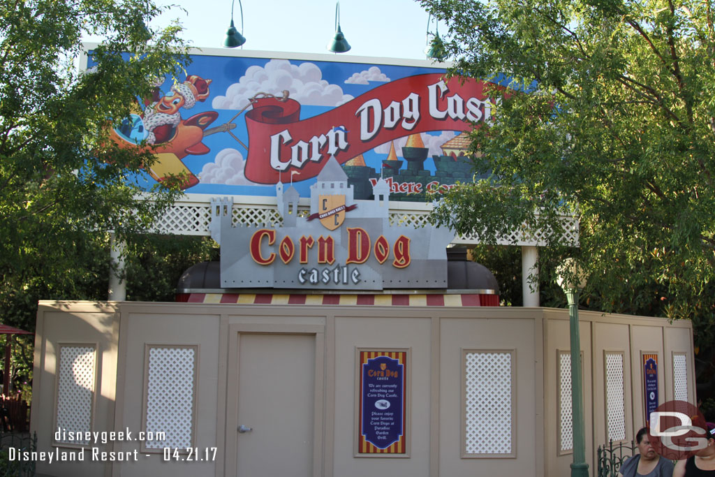 Corn Dog Castle is closed for renovation.