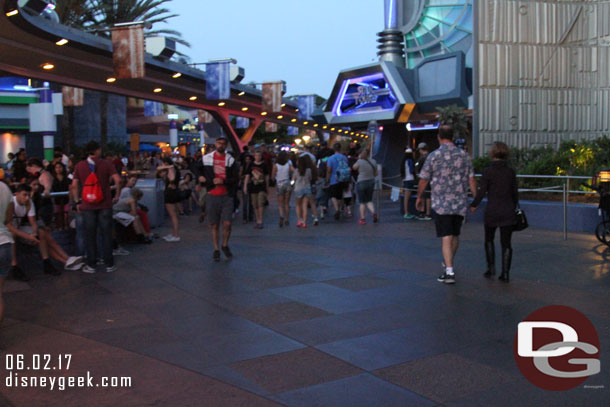 A lull in the crowd.  Tomorrowland was not jammed at the moment.