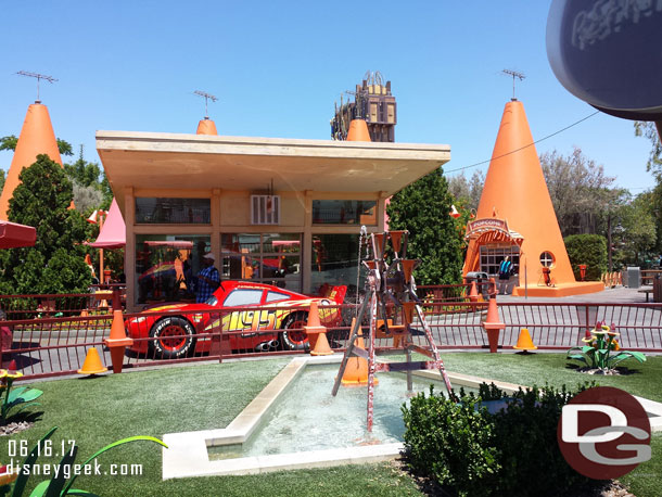 Lightning was at the Cozy Cone, no sign of Cruz this pass through Cars Land.