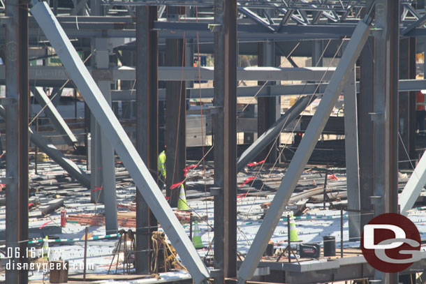 A closer look at the second floor as they prepare to pour the concrete floor.