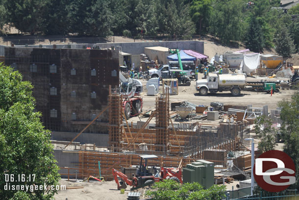 Supports and more forms for walls going up on the far right side of the building.