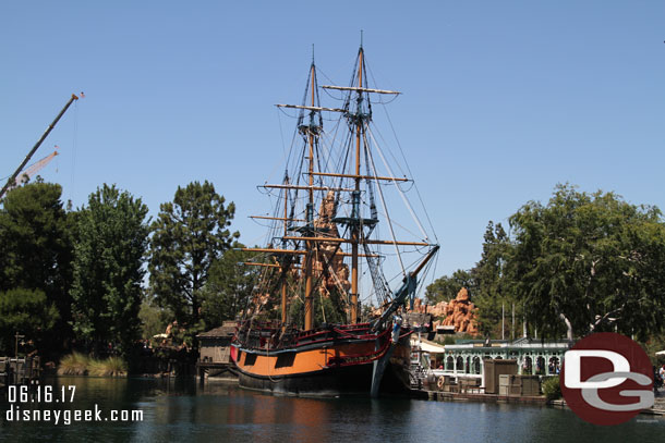 The Columbia was in port this afternoon.