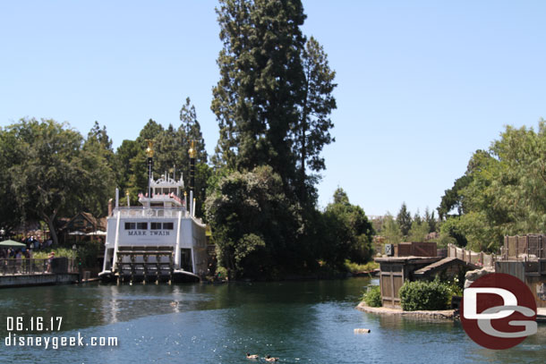 The Mark Twain is in the harbour