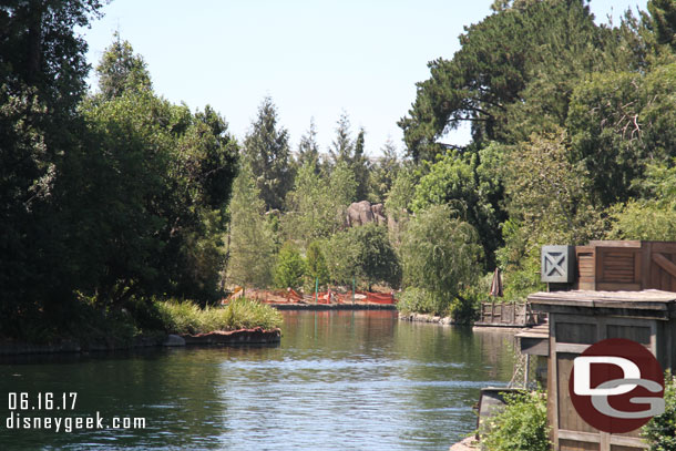 Looking up river on the west/left/Critter Country side.