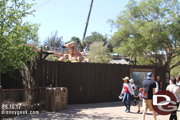 Eventually this will be one of two walkways into Star Wars from the Big Thunder Trail.