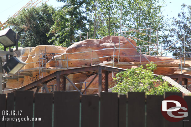 You can see the top of the trestle for the Disneyland Railroad that spans the entranceway.