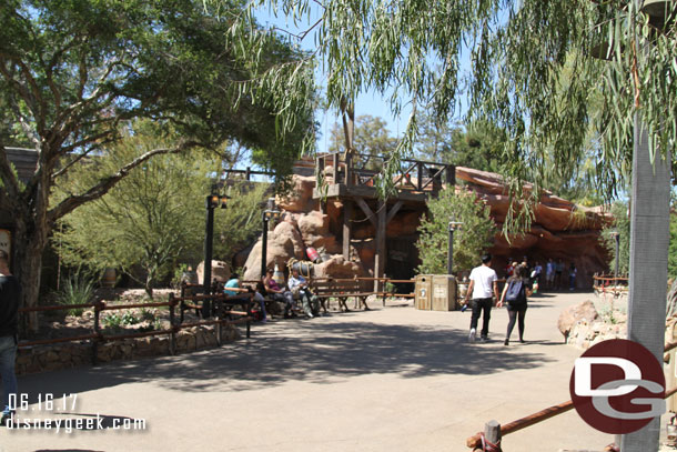 Further up the trail near where the Big Thunder Ranch entrance used to be there is now a large rock formation.