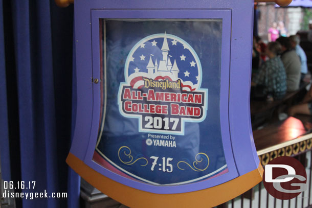 At 7:15 the All-American College Band performs at the Royal Theatre in Fantasy Faire.