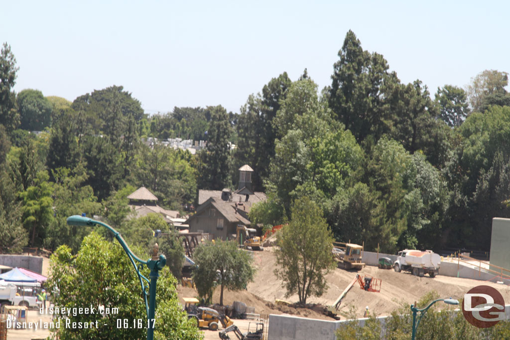 Toward Critter Country they continue to backfill dirt and create a berm.  Assuming the trees we see will be going there soon.