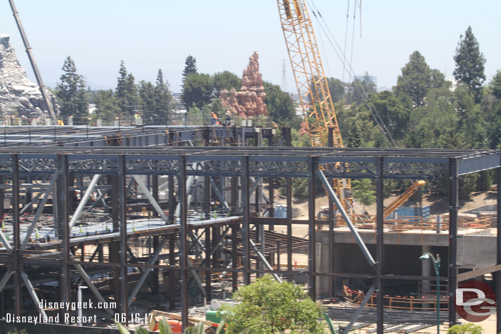 A slightly wider view. You can see the steel for the building is taking over this area.