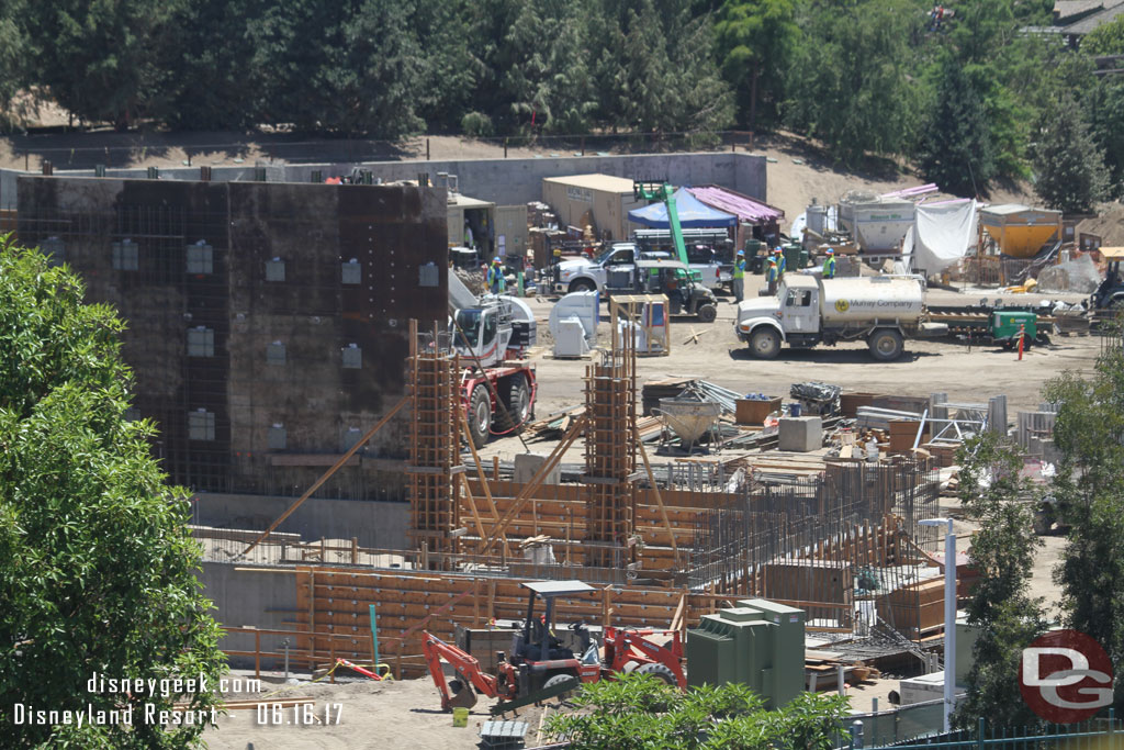 Supports and more forms for walls going up on the far right side of the building.