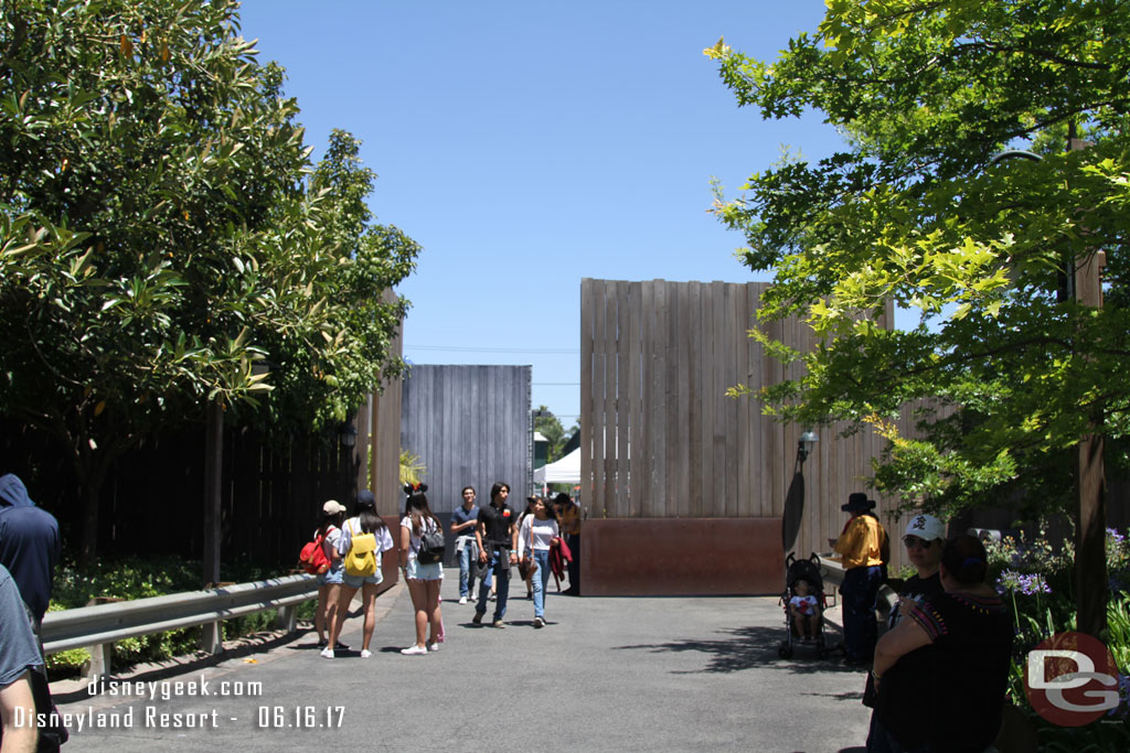 Grad Nite guests entering through the backstage gate.  There is a bus drop off and security screening set up to funnel them in this way.