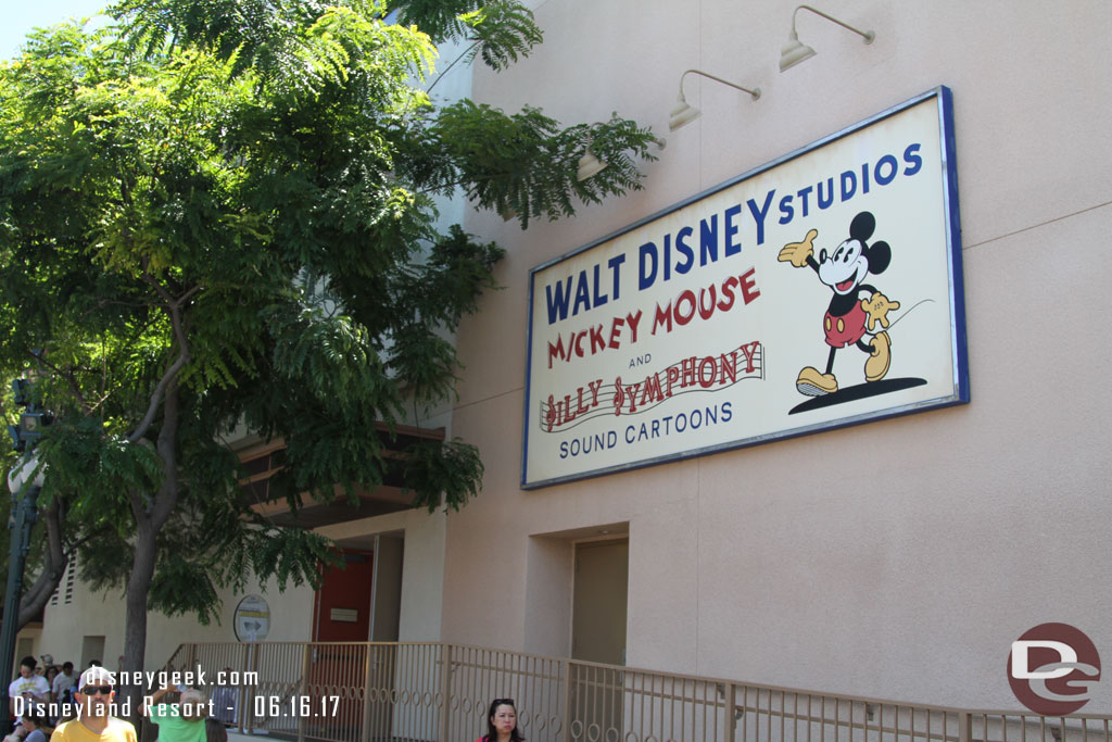 The Animation Building lobby is still closed.  But the Animation Academy has reopened and is using the side door.