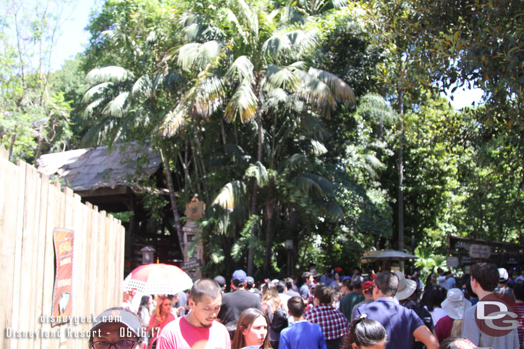 Right now with the construction wall the walkway is even more narrow right by Indiana Jones.  