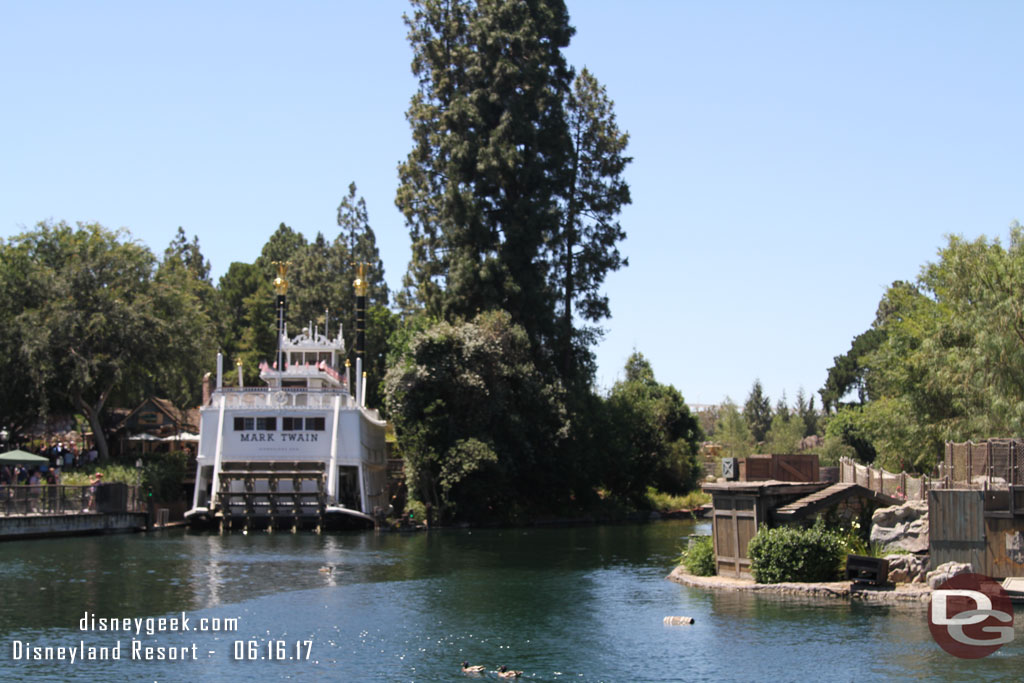 The Mark Twain is in the harbour