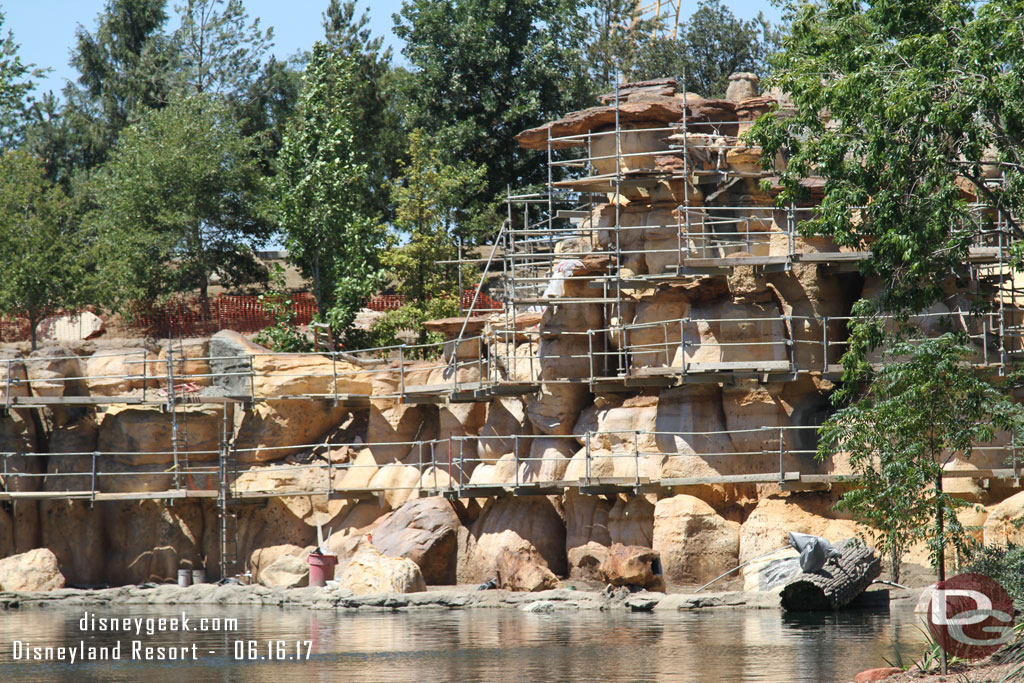 Panning across from right to left.   The rocks look almost complete.