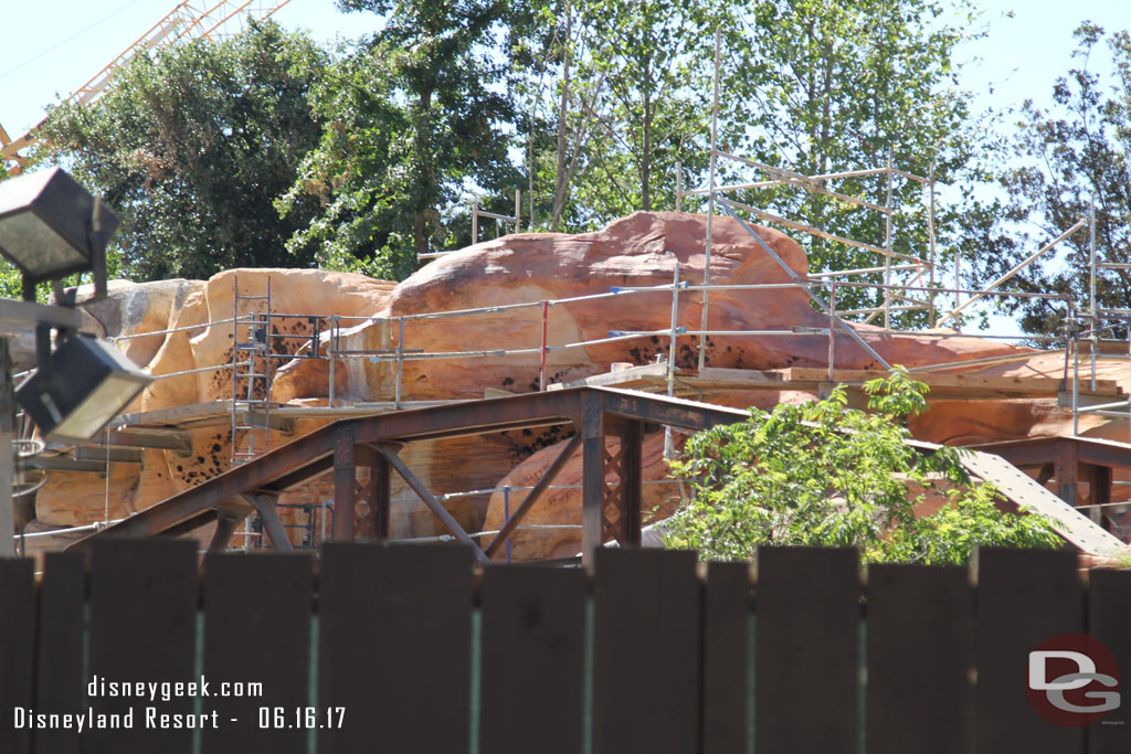 You can see the top of the trestle for the Disneyland Railroad that spans the entranceway.