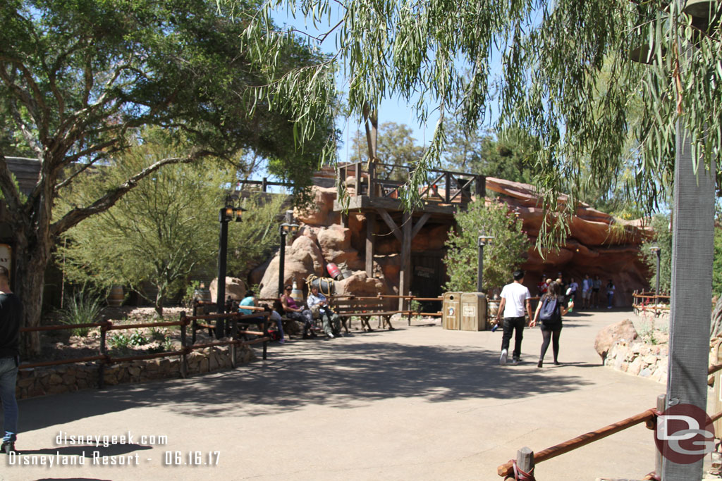 Further up the trail near where the Big Thunder Ranch entrance used to be there is now a large rock formation.