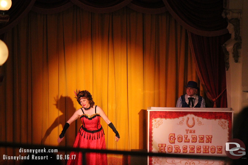 Stopped by the Golden Horseshoe and the Laughing Stock Co was performing.