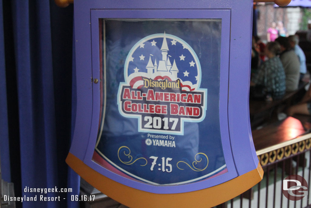 At 7:15 the All-American College Band performs at the Royal Theatre in Fantasy Faire.