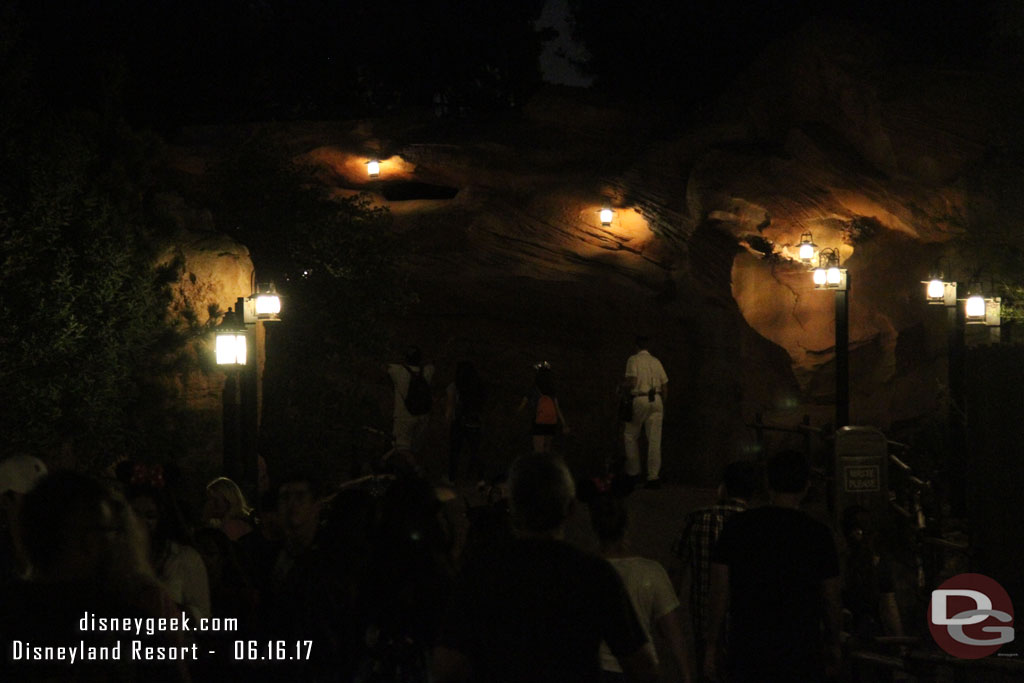 Way too dark and I did not have time to stop and try a longer exposure shot.. but wanted to say how nice it was to have the Big Thunder Trail open again.