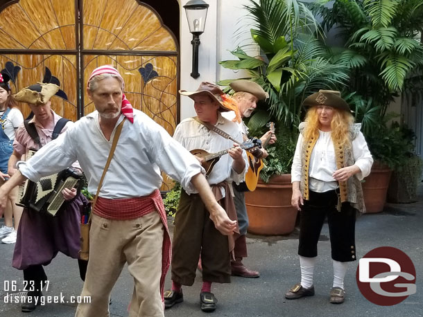 The Bootstrappers performing in New Orleans Square.