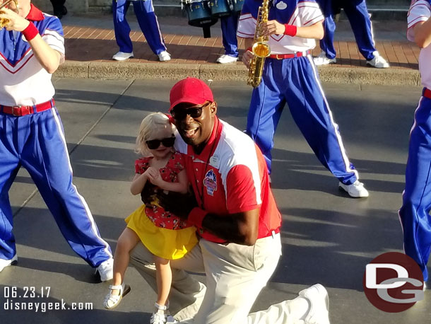 Made my way to Main Street to watch the College Band set.  Ron with a young guest during the Stevie Wonder medley.