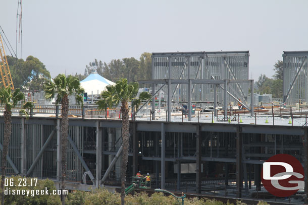 The structures on the roof continue to take shope.