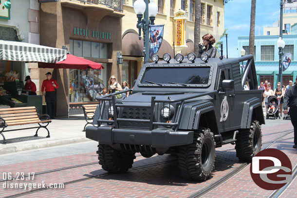 Black Widow out on patrol in Hollywood Land.