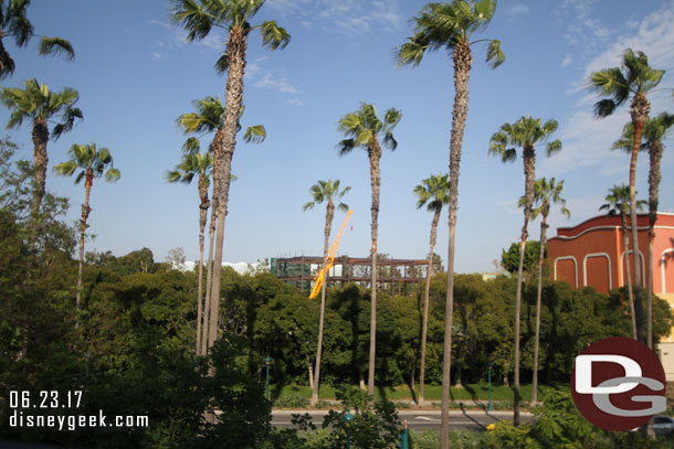 From the Monorail a view of the Splitsville work.