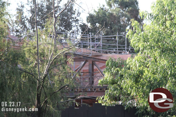 I moved over to the Big Thunder Trail to see the train go by there.