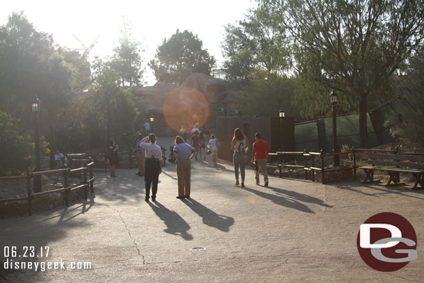 Guests and cast members alike stopped to catch a look at the trains passing through.