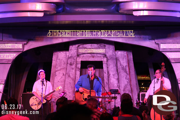 Scot Bruce was performing Elvis music at Tomorrowland Terrace this evening.