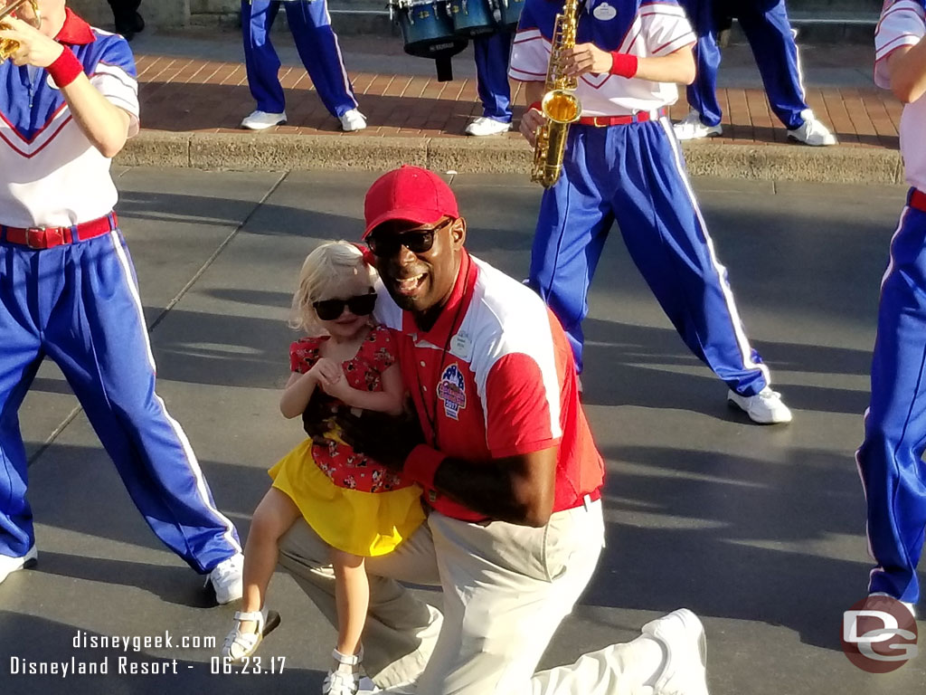 Made my way to Main Street to watch the College Band set.  Ron with a young guest during the Stevie Wonder medley.