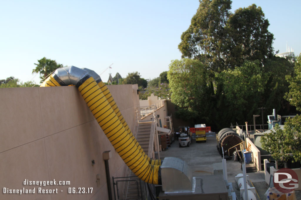 Appears to be temporary air conditioning added to Buena Vista Street shops.