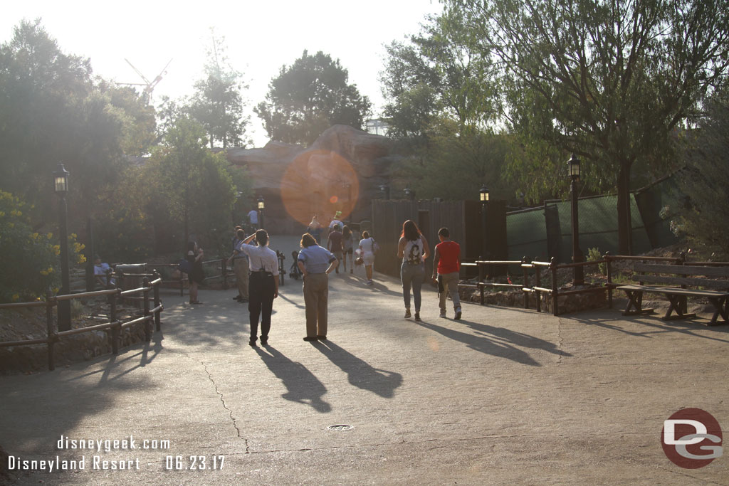 Guests and cast members alike stopped to catch a look at the trains passing through.