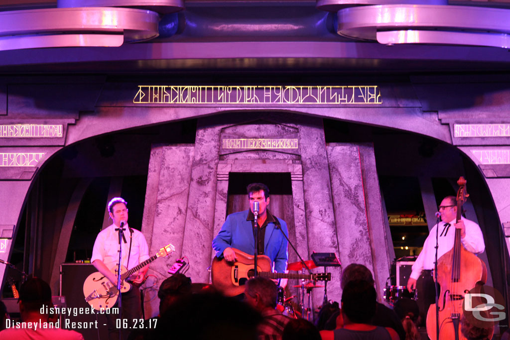 Scot Bruce was performing Elvis music at Tomorrowland Terrace this evening.