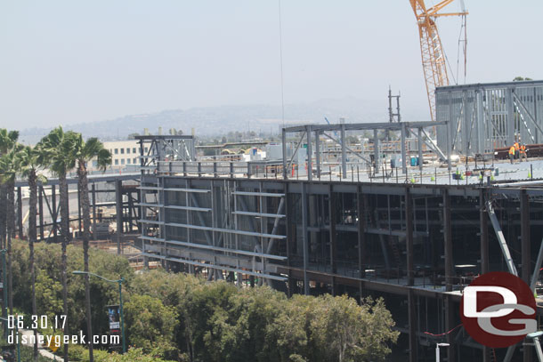 The support structure for the exterior (and interior) walls of the battle escape building is taking shape.