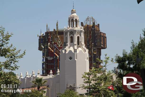 The fortress looming behind Carthay Circle