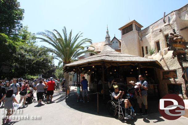 Beyond Bengal you can see a new palm tree.  The small seating area that was there is now removed opening up the walkway more.