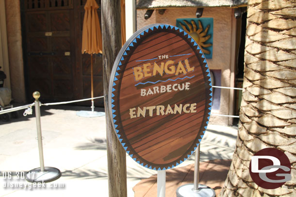 A queue set up and marked off for Bengal.