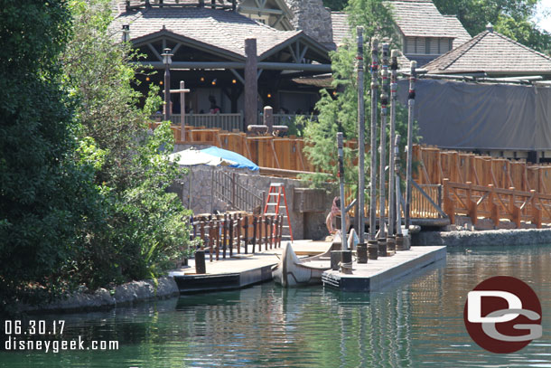 Work looks nearly complete on the canoe dock.